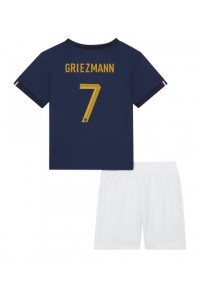 Frankrike Antoine Griezmann #7 Babyklær Hjemme Fotballdrakt til barn VM 2022 Korte ermer (+ Korte bukser)